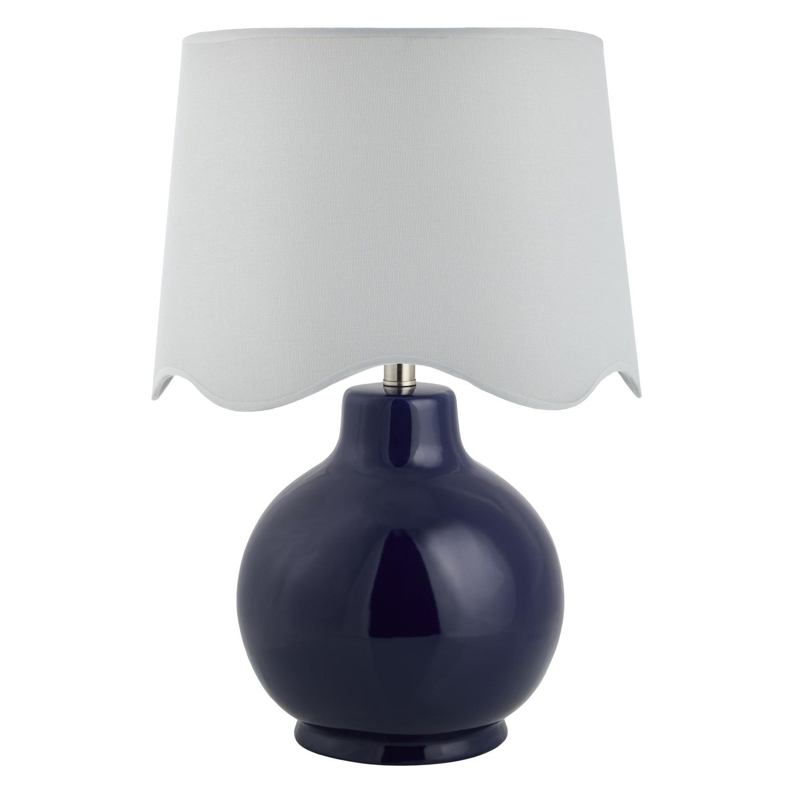Maura Accent Table Lamp, Navy, White, 22"H x 15"W x 15"D
