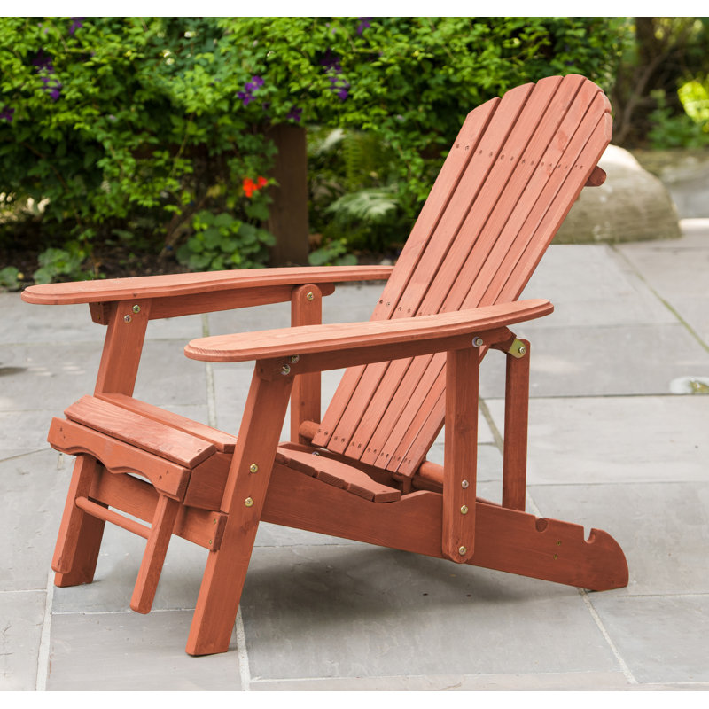 Chaise Adirondack avec repose-pieds
