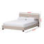 Gabby Upholstered Polyester, Queen Platform Bed, Beige, 62.6'' W X 84.8'' L X 33.46'' H-1843331773-1843331775