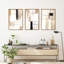Modern Abstract Set of 3 Canvas Wall Poster,Black Wall Prints,30 x 40 cm