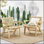 Ensemble de 2 fauteuils club d'extérieur en osier tissé BRAXTON, structure en bois d'acacia durable, design rustique et moderne
