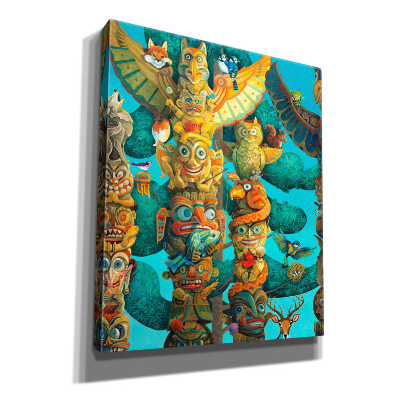 «Whimsy Poles» par David Galchutt, art mural sur toile, H 24 po x l 20 po x P 0,75 po