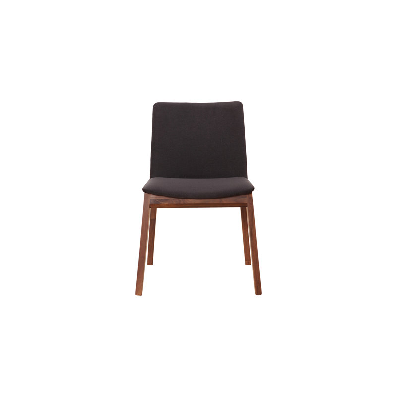 Side Chair in Grey, Black Canvas, Brown
