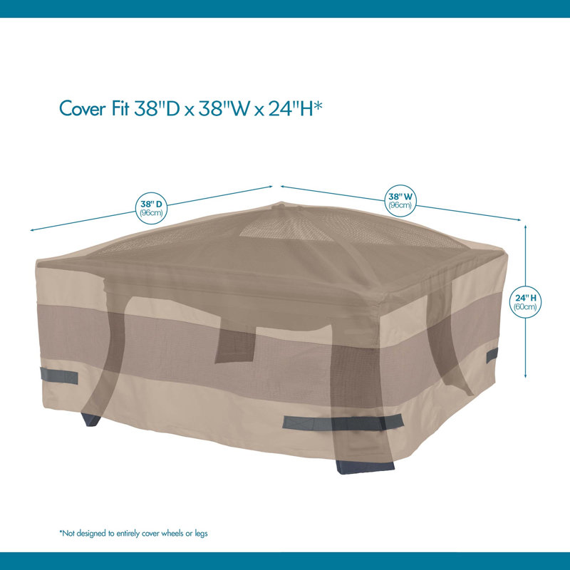 Housse pour foyer d'extérieur imperméable Steve Elegant, 24" H x 38" W x 38" D