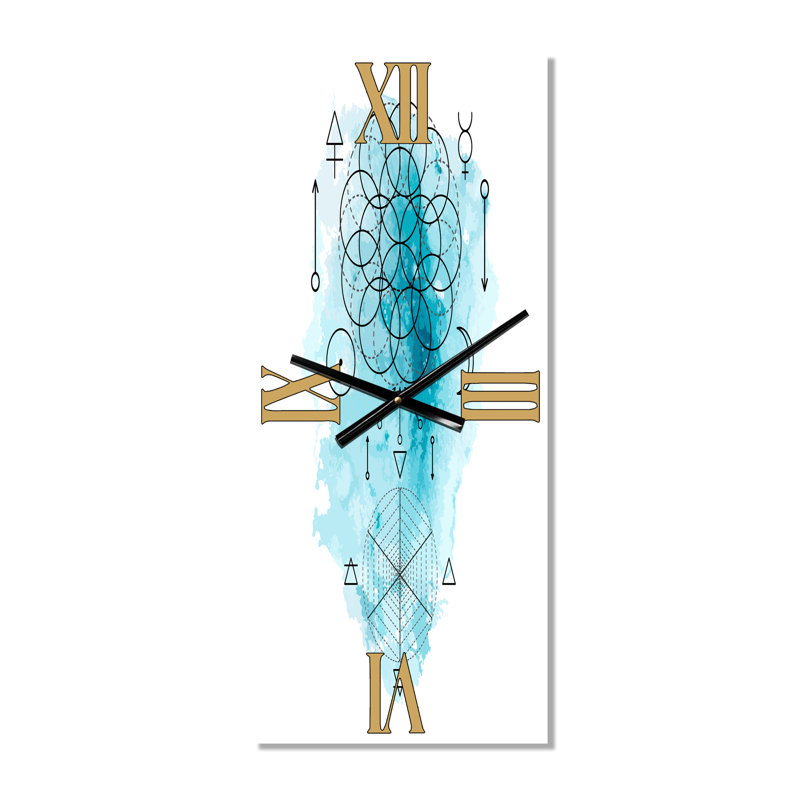 Symbole de l'alchimie et de la géométrie sacrée I - Horloge murale bohémienne et éclectique, Petit