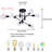 Coblitz 6 - Light Iron Dimmable Sputnik Spider Chandelier-2133816286