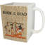 Tasse carrée jaune en céramique égyptienne Anubis