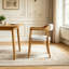 Ensemble de chaises de salle à manger avec accoudoirs avec cadre en bois