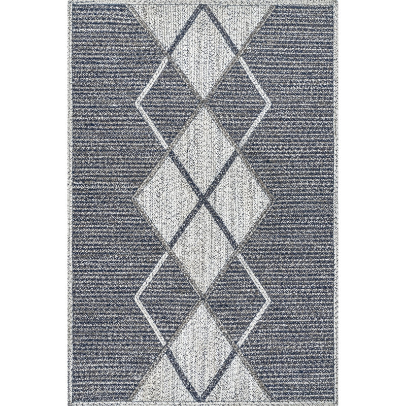 Tapis en jute de diamant Adria, Rectangle 4 pi x 6 pi
