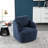 Upholstered Swivel Barrel Chair-557864415