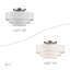 Très grand semi-encastré 4 lumières bronze avec abat-jour en tissu blanc cassé fabriqué à la main-672164011