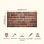 Panneaux muraux 3D en fausse brique, panneau mural décoratif en mousse légère pour l'intérieur et l'extérieur, résistant à l'eau, 20 po x 40 po (ensemble de 9), couvre 48 pieds carrés-91683152