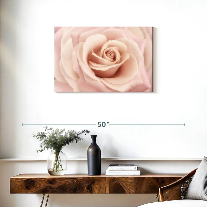 Harnek Peach Pink Rose, 20" H x 30" W