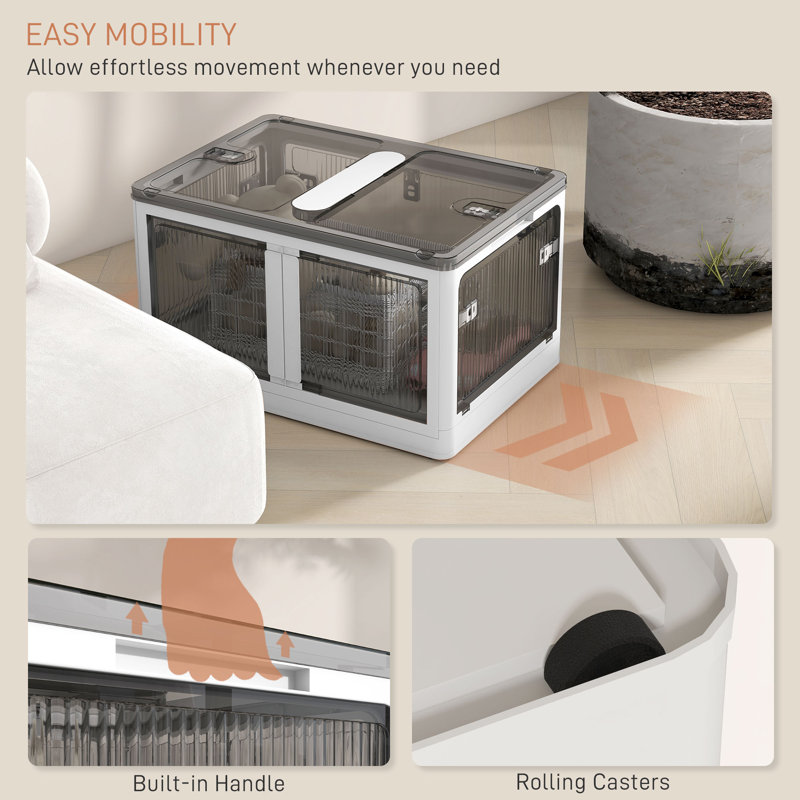 Ebern Designs Plastic Storage Tub & Tote, White