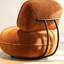 Fauteuil d'appoint simple en chenille orange