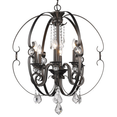 Watchman 6 - Light Dimmable Globe Chandelier