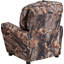 Fauteuil inclinable contemporain pour enfants avec porte-gobelet et appui-tête Kimsey LeatherSoft
