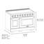 ZLINE Autograph 48 in. 7 Element Paramount Induction Range with Black Matte Doors & Gold Accents