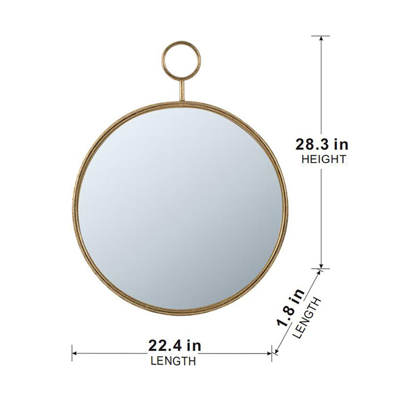 Mercer41 Cheryl Round Metal Wall Mirror & Reviews | Wayfair