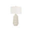 Lighting, H 33 po, lampe de table, abat-jour ivoire / crème, céramique crème, contemporain