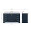 Ensemble de meuble-lavabo simple 60,25 po avec plateau en quartz Abshire-94668904
