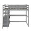 Lit mezzanine avec bureau et tablettes-118032024-118032023