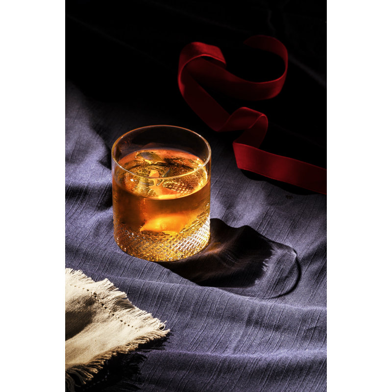 Diamond Handmade Crystal Drinking Glass, 8.5