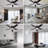 Curves 52 inch Low Profile Hugger Brushed Nickel Ceiling Fan with Teak Finish Motor Housing, LED Light and Remote Control