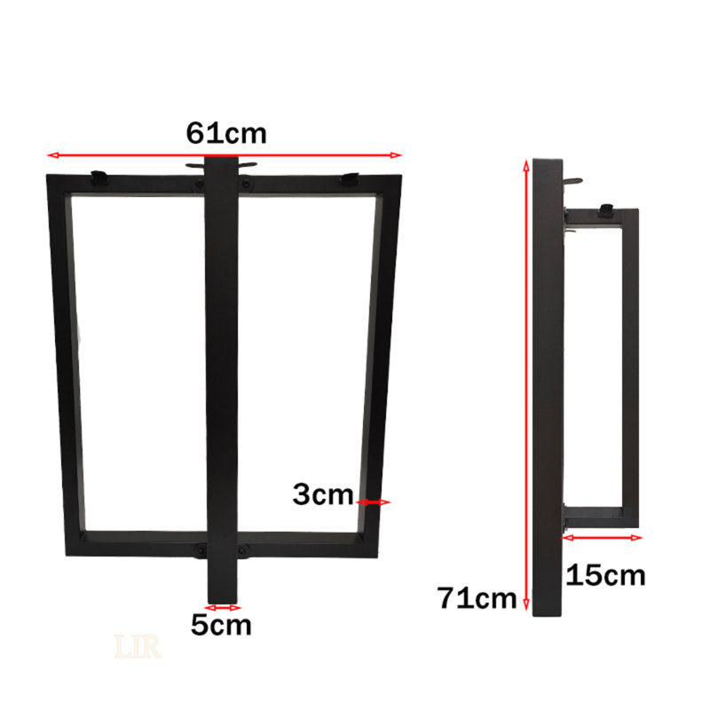 Heavy-Duty T-Shape Metal Table Legs For Industrial And Modern Furniture, Perfect For Dinning, Computer, And Office Tables(Only Table Legs,No Table)