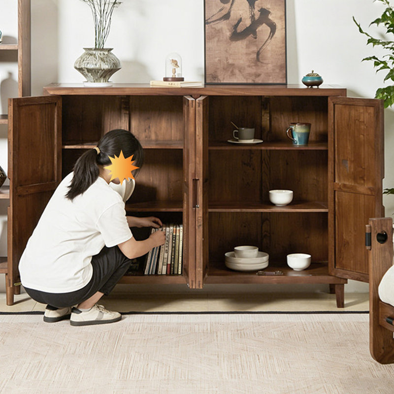 Nouvelle armoire latérale de style chinois, H 39,37 po x l 55,11 po x P 13,77 po