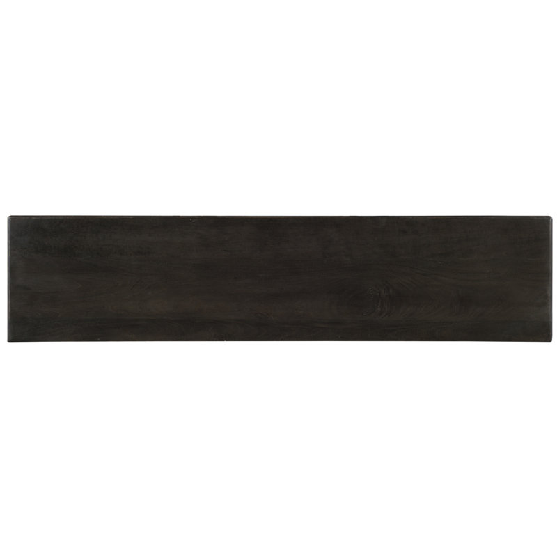 Shimmer 69'' Black and Silver Solid Wood Sideboard