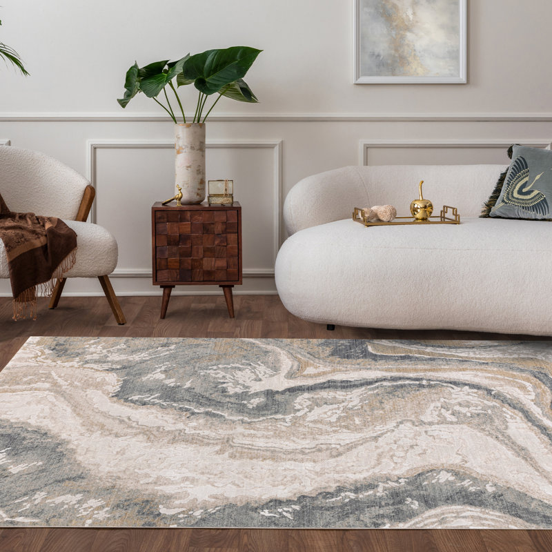 Aggarwal Abstract Area Rug, Rectangle 120 x 180 cm