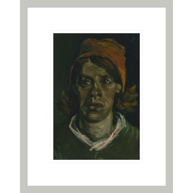 Tête de femme par Vincent van Gogh, impression giclée encadrée, 16,75 po H x 13,26 po L