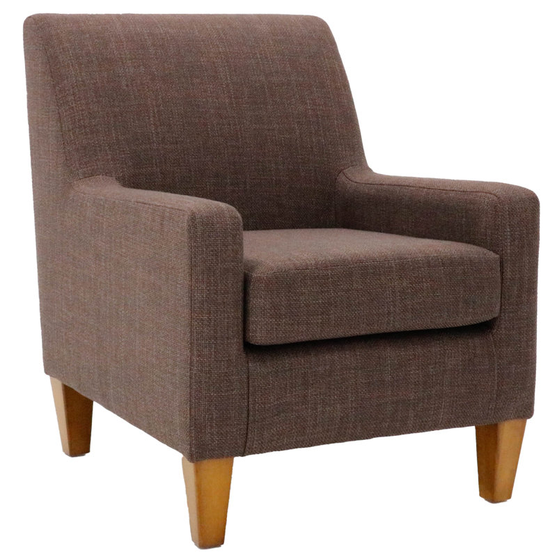 Fauteuil l 25 po, Mélange de polyester brun