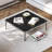Brothir 39.4'' Wood Top Square Coffee Table with Stainless Steel Base 3 Min to Assemble-1763176880