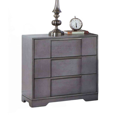 Contemporary Style 1Pc Nightstand With Finger Pulls, Bed Side Table