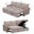 Rosina 86" Linen Upholstered Sectional Sleeper Sofa-86764424
