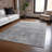 Machine Washable Indoor/Outdoor Xhevrie Gray Rug-1557401312