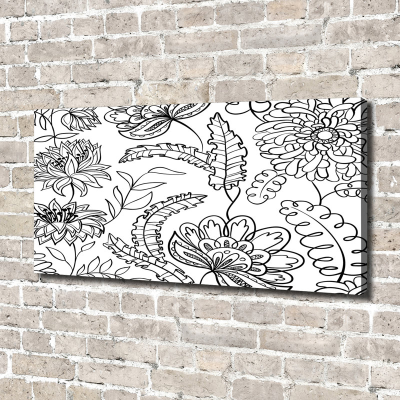 Floral Pattern - Print, 70cm H x 140cm W x 2cm D, Canvas