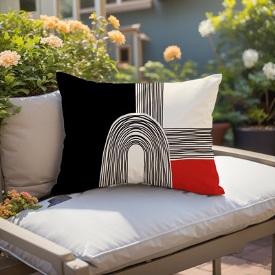 Housse et insert de coussin rectangulaire intérieur / extérieur Cassie