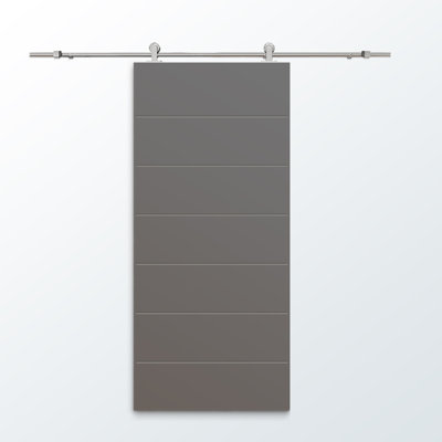 Hollow Paneled Painted without Installation Hardware Kit Barn Door
