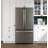 GE 36" Counter Depth French Door 23.1 cu. ft. Smart Energy Star Refrigerator with Fingerprint Resistant Finish-50219095