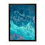 «Light Turquoise Paint Waves», reproduction d'art sur toile encadrée-526517709-526517746