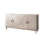 Buffet armoire 4 portes en bois - Champagne argenté, pour salle à manger, buffet argenté, style minimaliste, maison