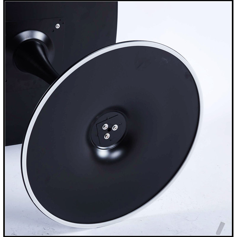 Table de salle à manger Nordic Style, Noir mat, H 28,74 po x L 31,49 po x l 31,49 po