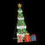 vidaXL Lighted Christmas Tree with 3 Gift Boxes 2D Warm White-119153330