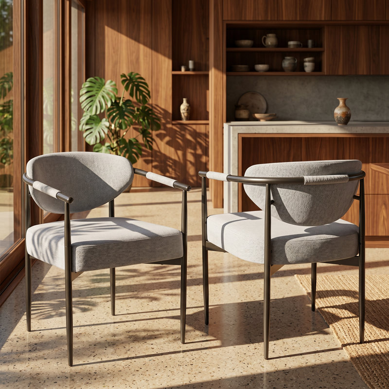 Chaises de salle à manger en fer l 22,25 po x P 25,5 po x H 30 po Christopher Knight Home