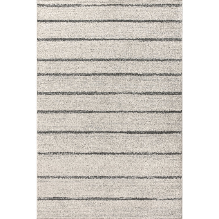 Redrick Minimalist Stripe Cream/Gray Rug