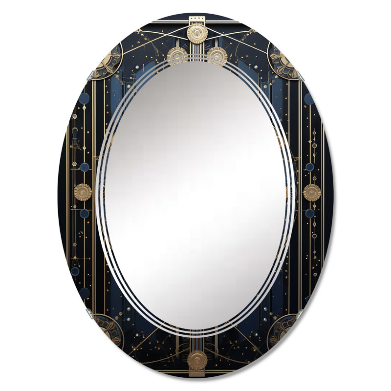 Sophus - Miroir mural moderne ovale, 30 po x 20 po