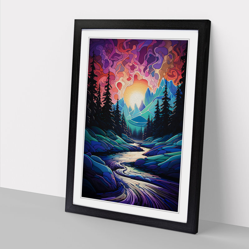 Single Picture Frame Wall Art, 46cm H x 34cm W, Black Framed